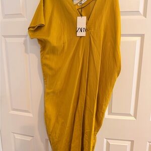 Zara Golden Yellow Midi Dress